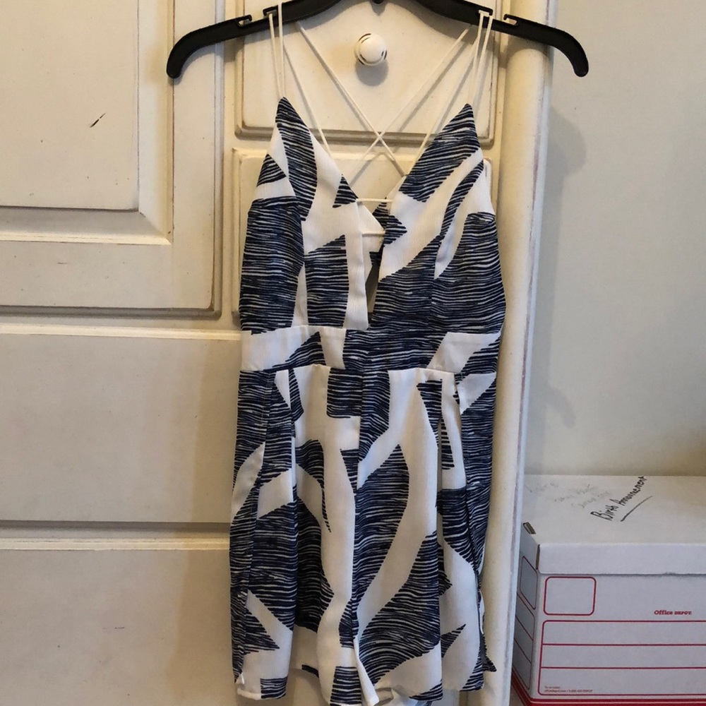 Patterned American threads romper